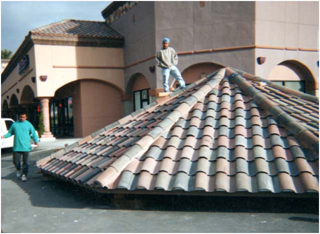 Faux Roof Tile Assembly, Entirely FRP-b